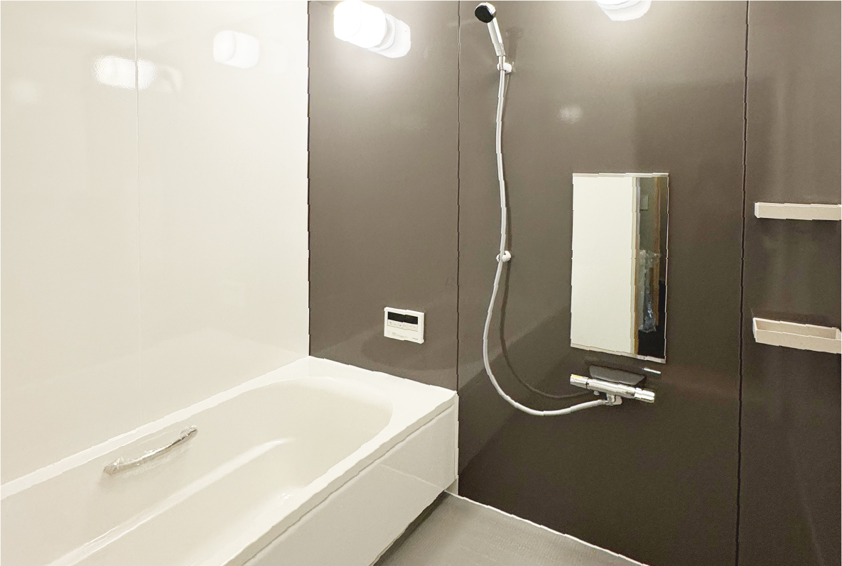 広々とした綺麗なバスルーム